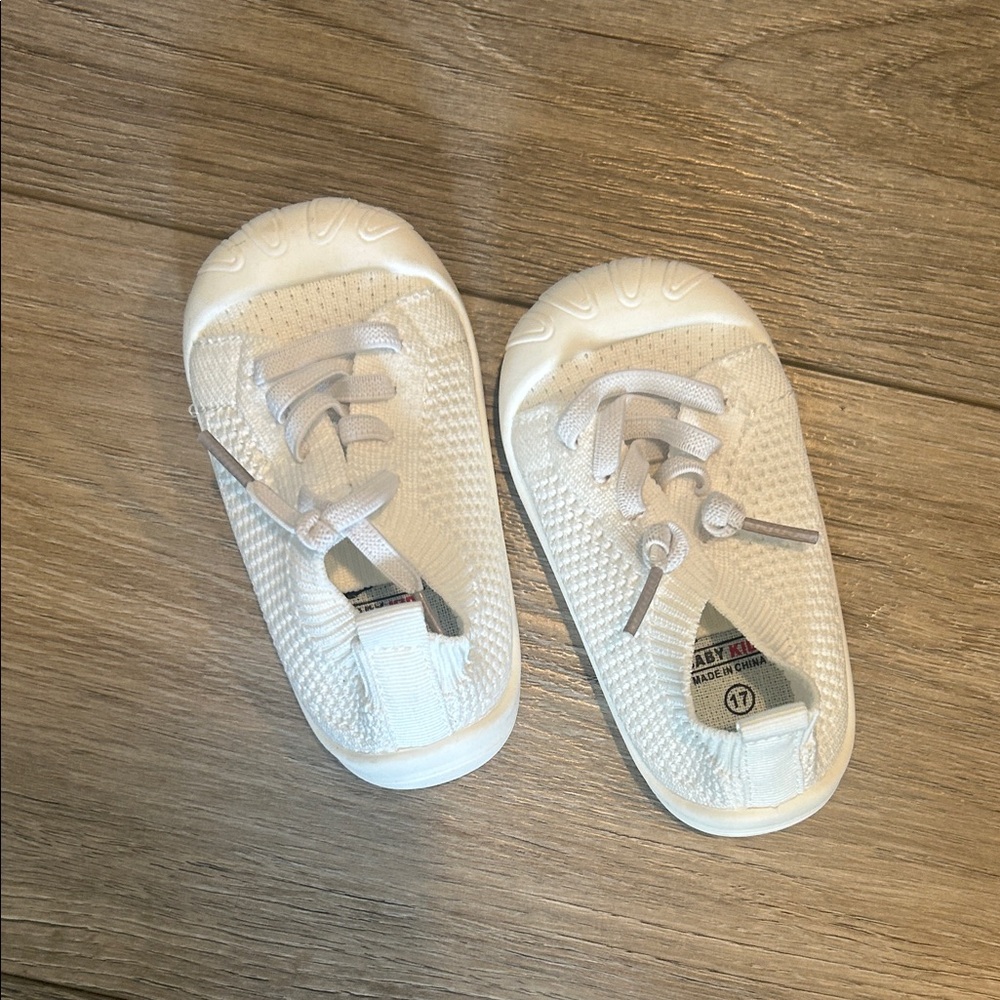 NWOT Baby Kids White Slip On Shoes